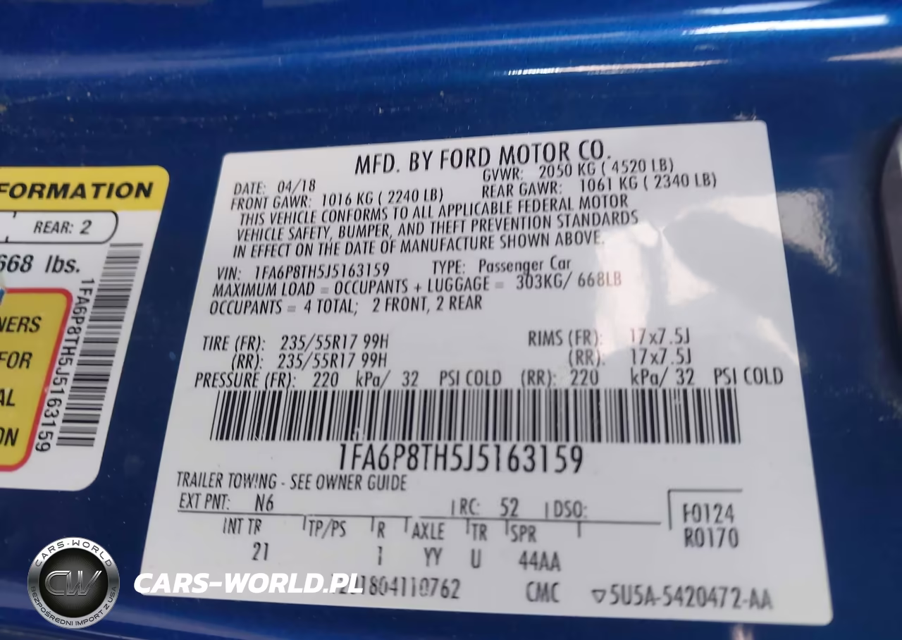 2018 Ford Mustang Ecoboost VIN:1FA6P8TH5J5163159 - 9