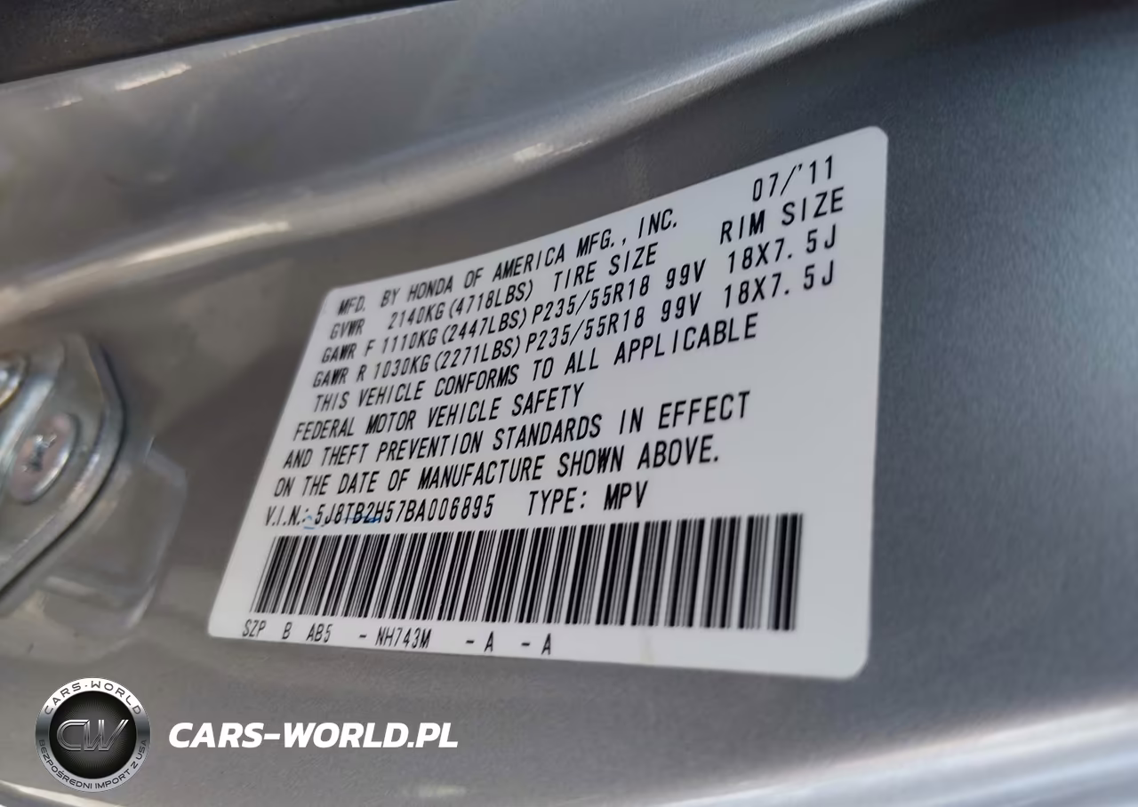 2011 Acura Rdx VIN:5J8TB2H57BA006895 - 9