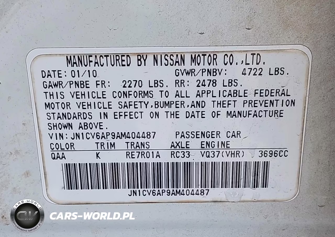 2010 Infiniti G37 VIN:JN1CV6AP9AM404487 - 9