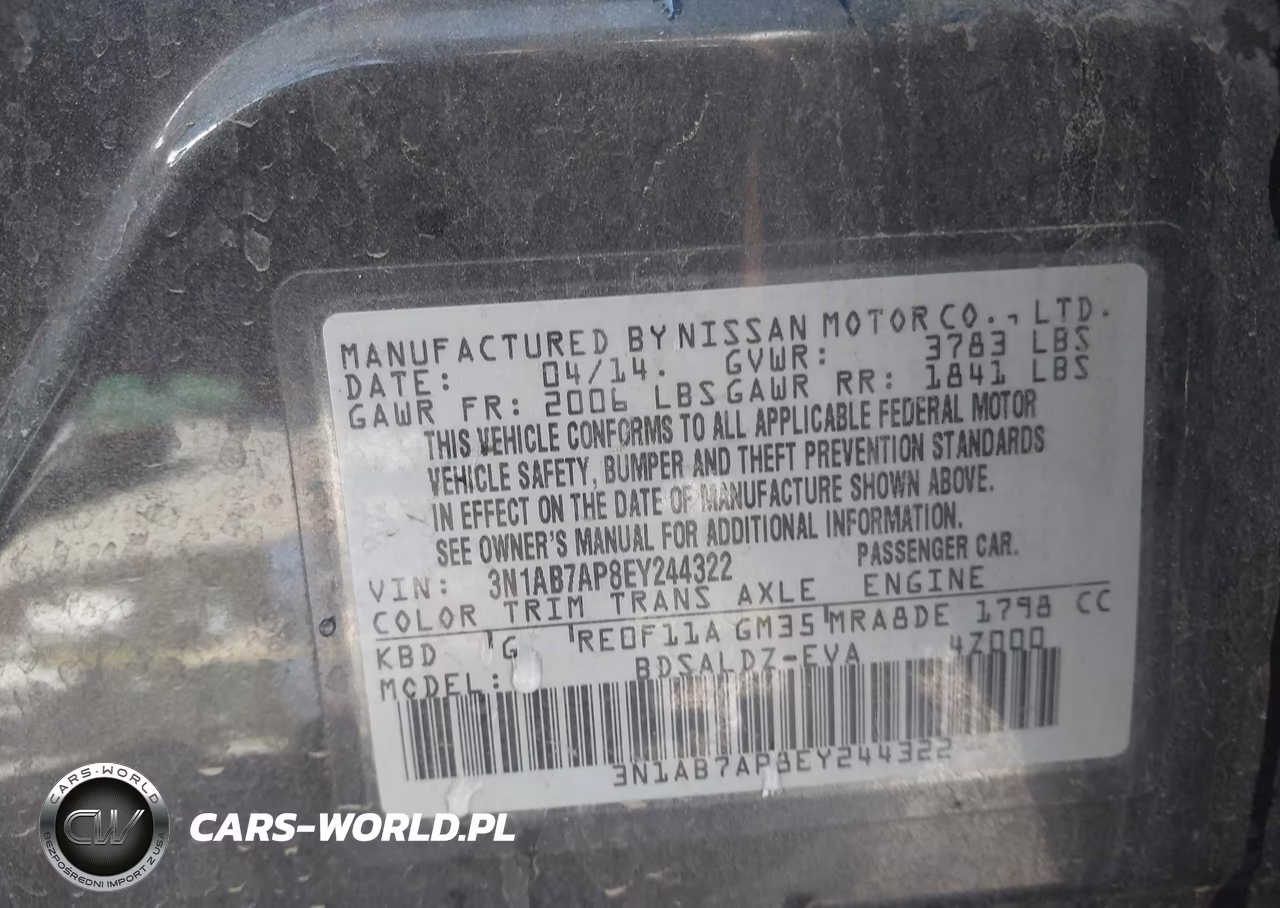 2014 Nissan Sentra Fe+ S-Fe+ Sv-S-Sl-Sr-Sv VIN:3N1AB7AP8EY244322 - 9