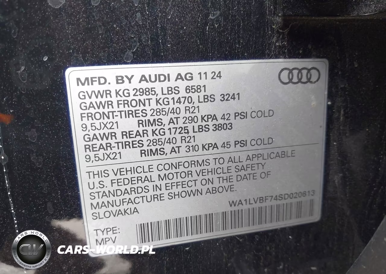 2025 Audi Q7 Premium Plus 55 Tfsi Quattro Tiptronic VIN:WA1LVBF74SD020613 - 9
