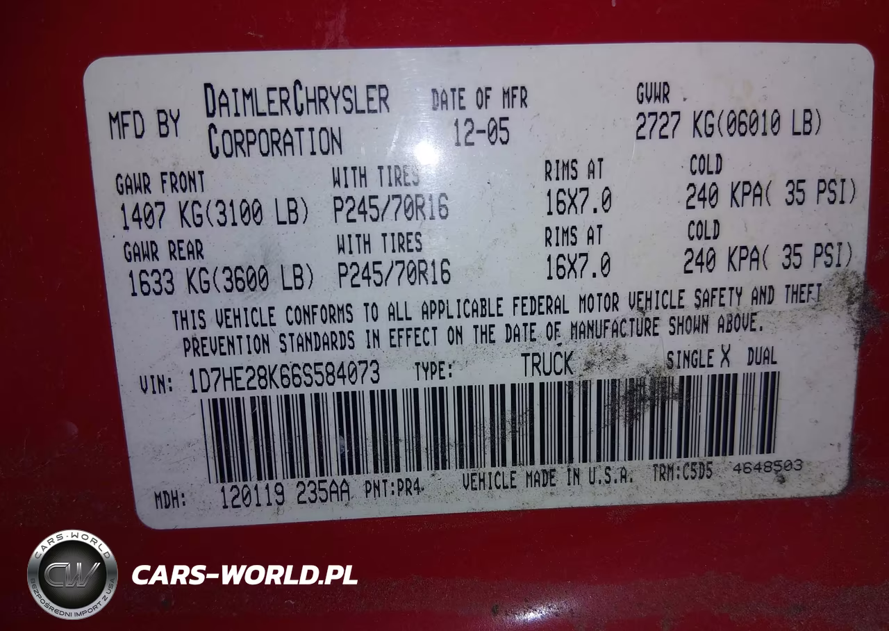 2006 Dodge Dakota St VIN:1D7HE28K66S584073 - 9