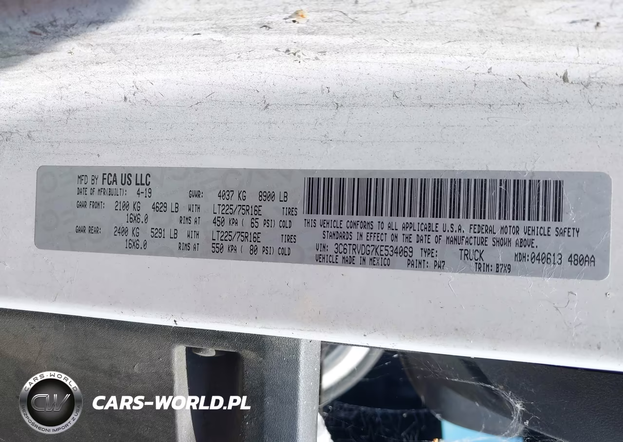 2019 Ram Promaster 2500 2500 High VIN:3C6TRVDG7KE534069 - 9