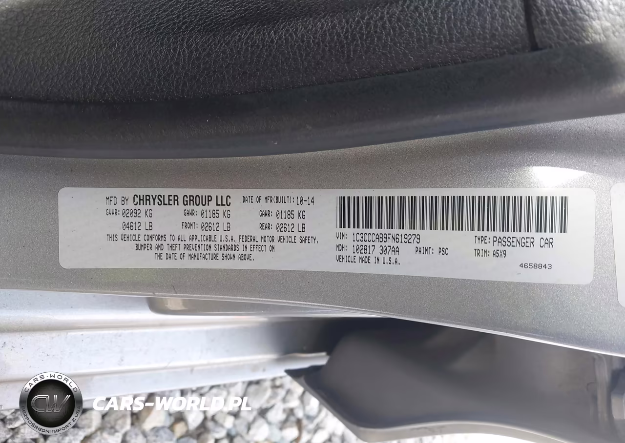 2015 Chrysler 200 Limited VIN:1C3CCCAB9FN619279 - 9