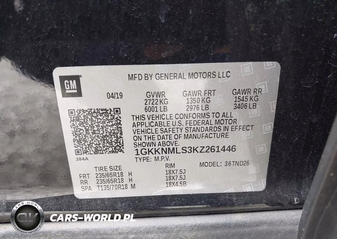 2019 GMC Acadia Slt-1 VIN:1GKKNMLS3KZ261446 - 9