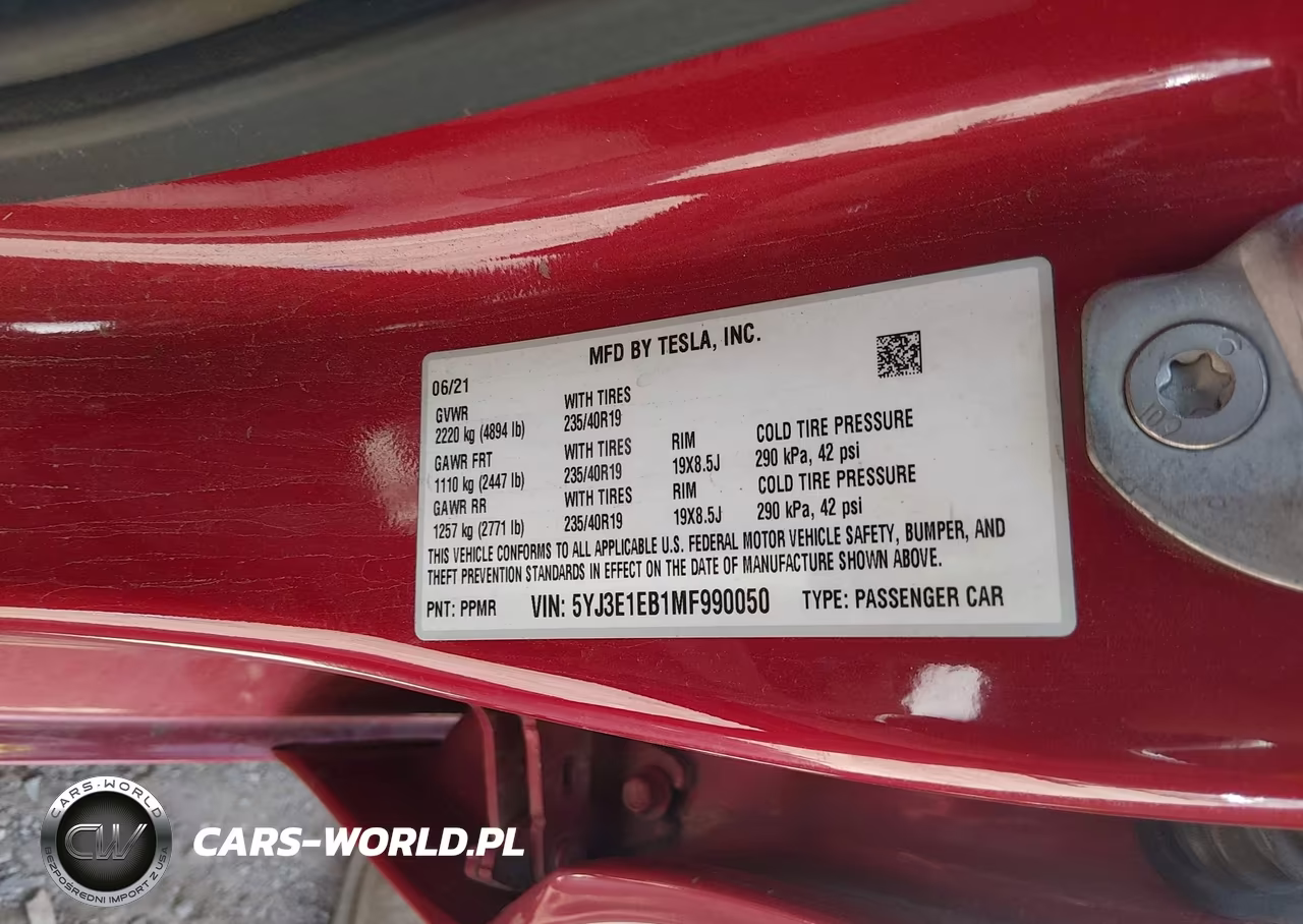 2021 Tesla Model 3 Long Range VIN:5YJ3E1EB1MF990050 - 9