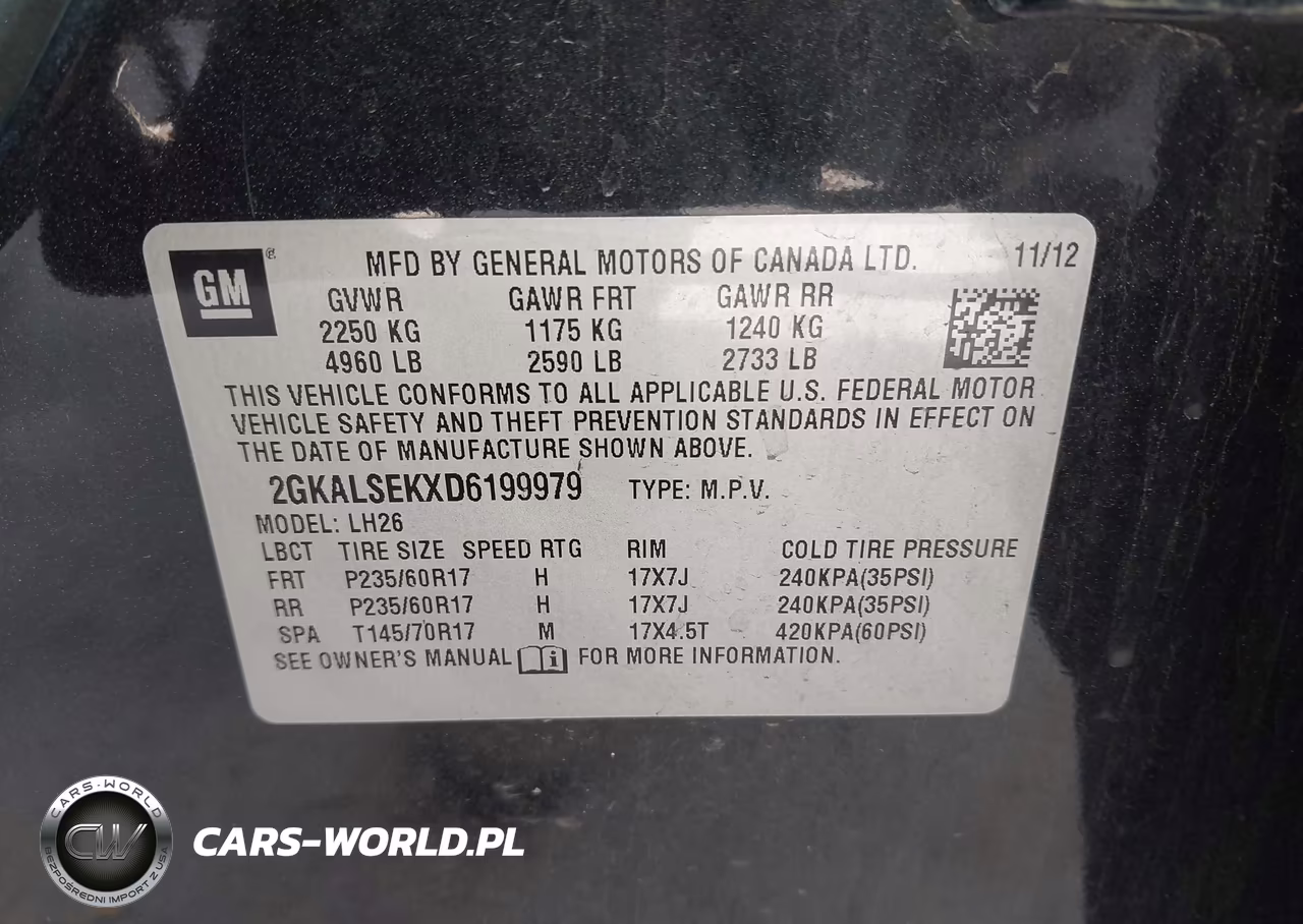 2013 GMC Terrain Sle-2 VIN:2GKALSEKXD6199979 - 9
