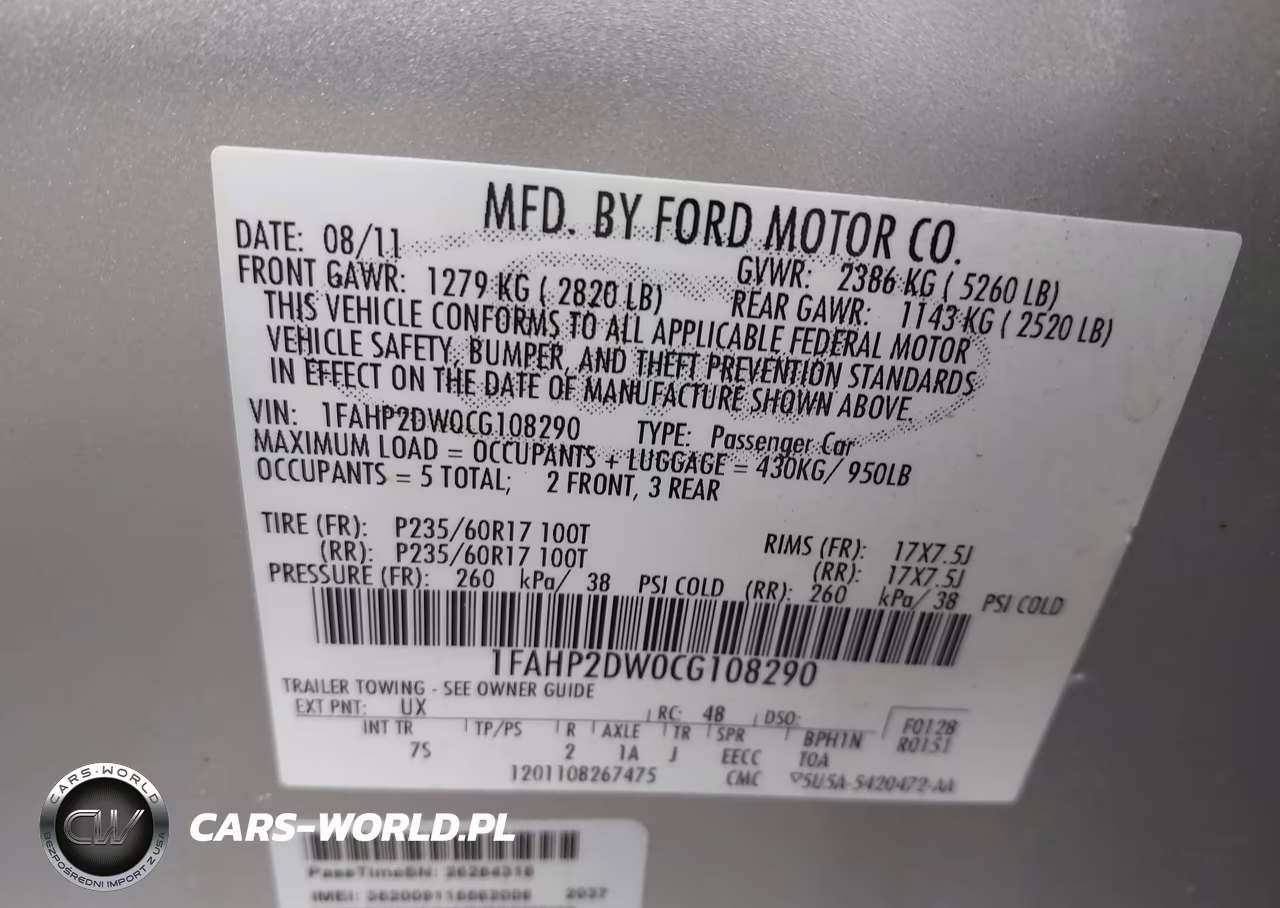2012 Ford Taurus Se VIN:1FAHP2DW0CG108290 - 9