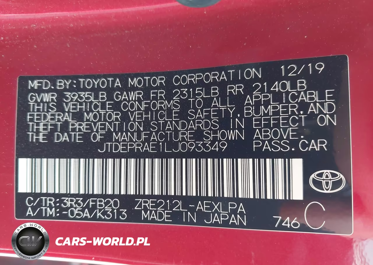 2020 Toyota Corolla Le VIN:JTDEPRAE1LJ093349 - 9