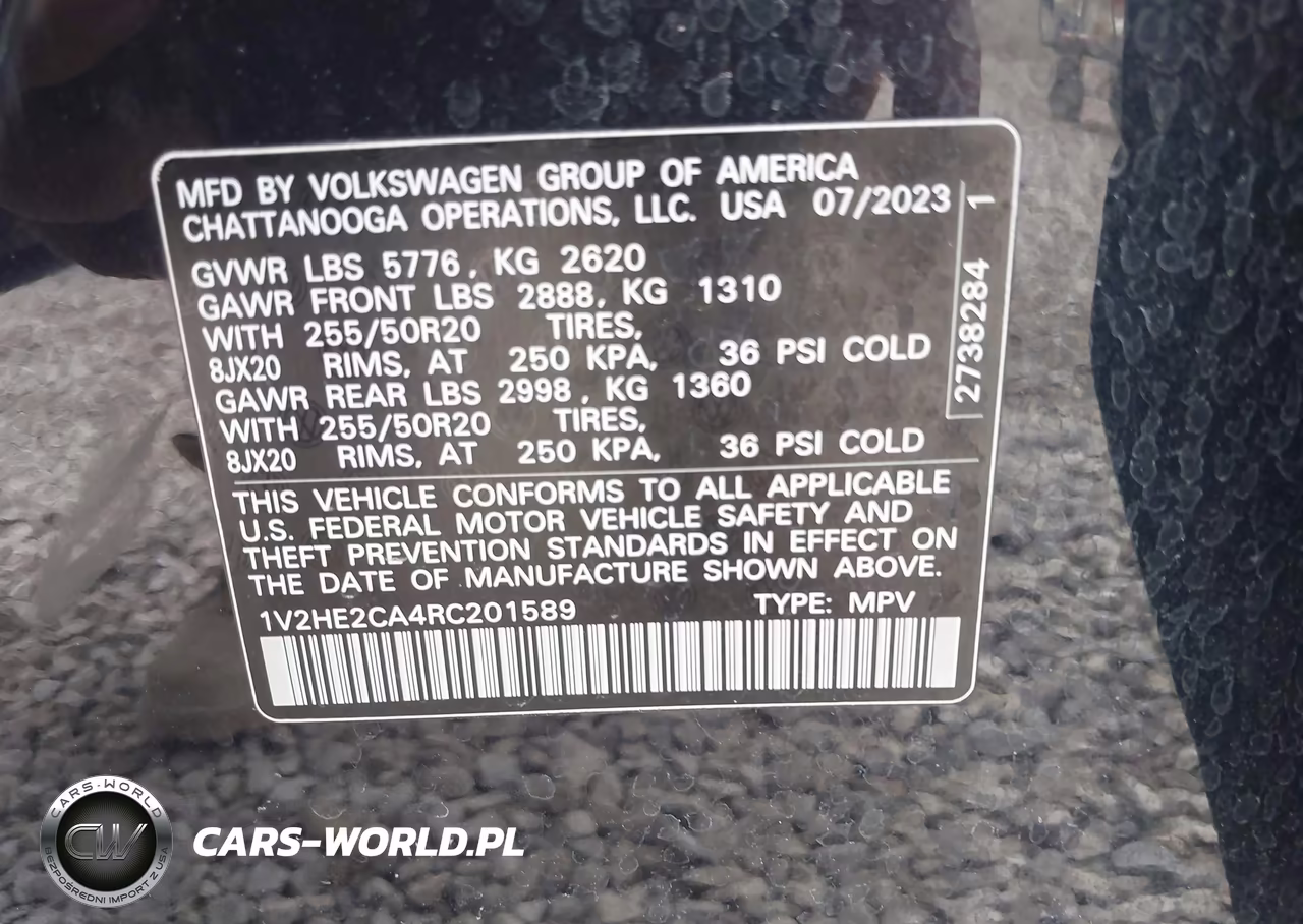 2024 Volkswagen Atlas Cross Sport 2.0T Se W-Technology VIN:1V2HE2CA4RC201589 - 9