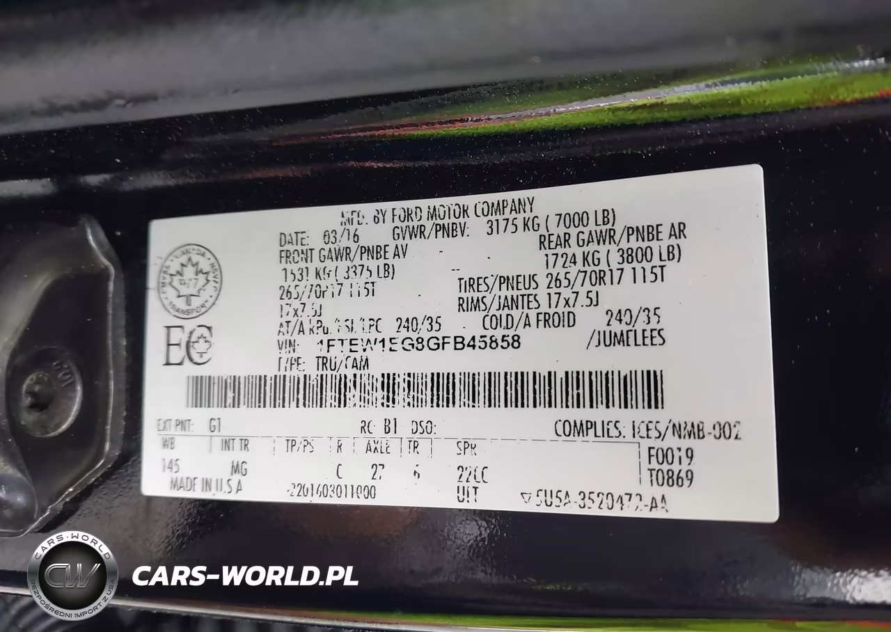 2016 Ford F-150 Xlt VIN:1FTEW1EG8GFB45858 - 9