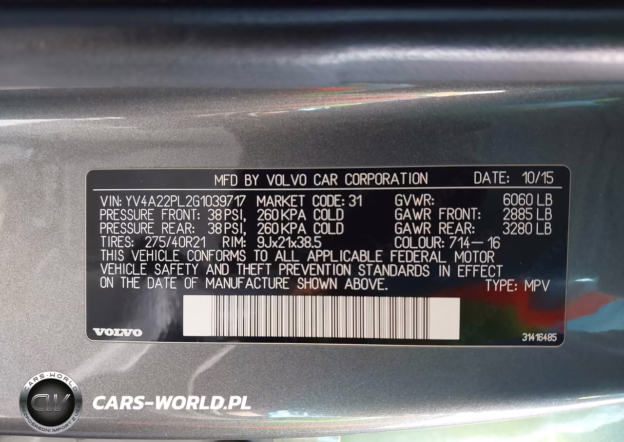 2016 Volvo Xc90 T6 Inscription VIN:YV4A22PL2G1039717 - 9
