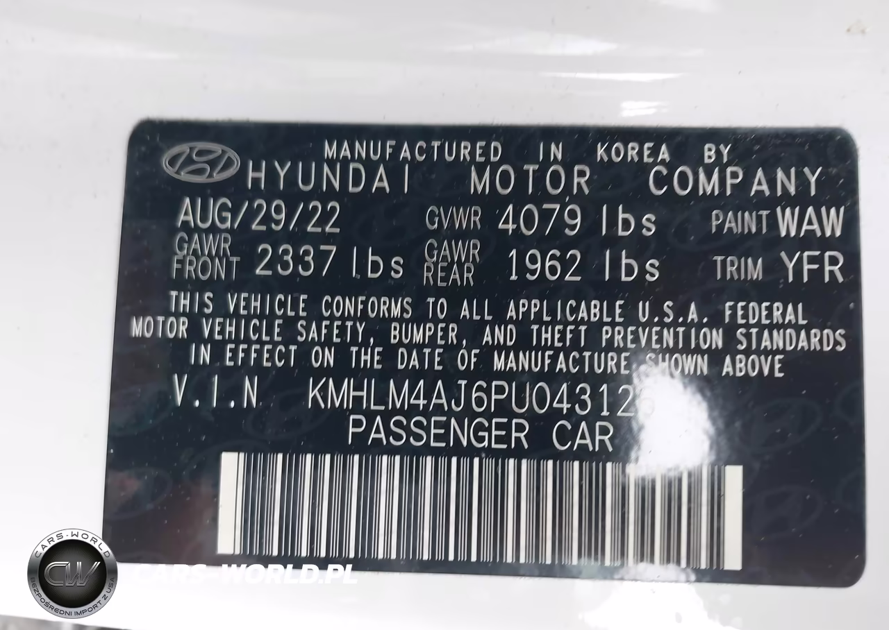 2023 Hyundai Elantra Hybrid Blue VIN:KMHLM4AJ6PU043126 - 9