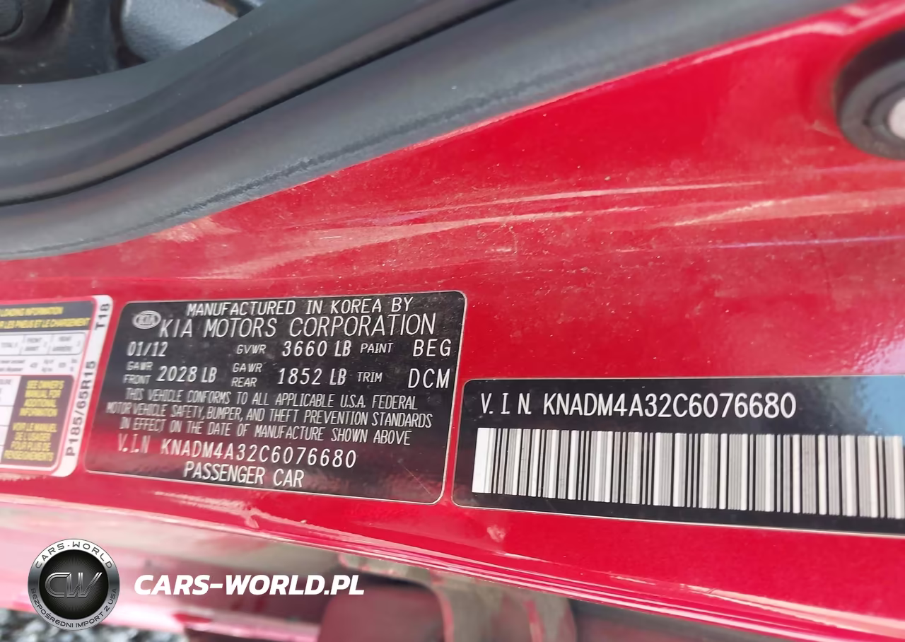 2012 Kia Rio Lx VIN:KNADM4A32C6076680 - 9