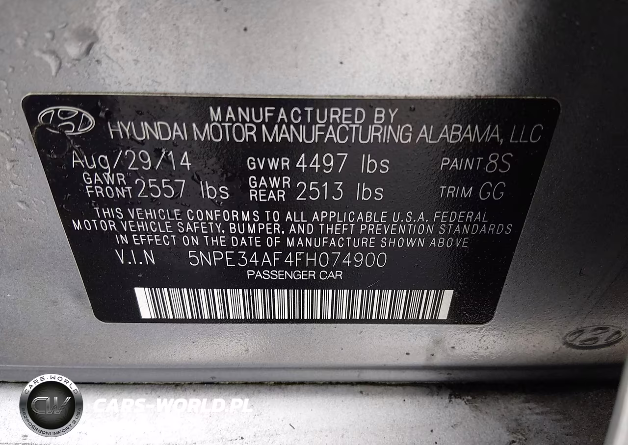 2015 Hyundai Sonata Sport VIN:5NPE34AF4FH074900 - 9