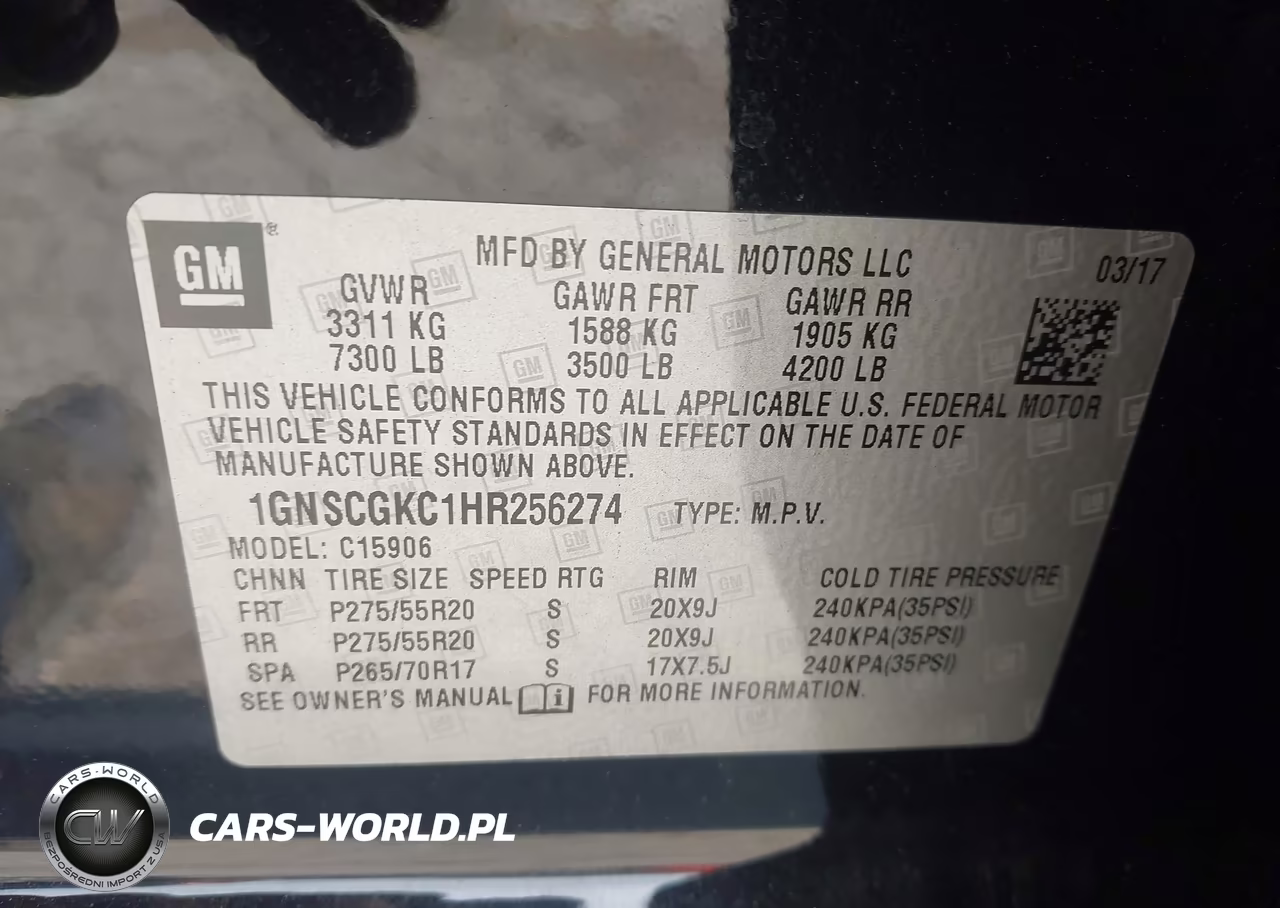 2017 Chevrolet Suburban Ls VIN:1GNSCGKC1HR256274 - 9