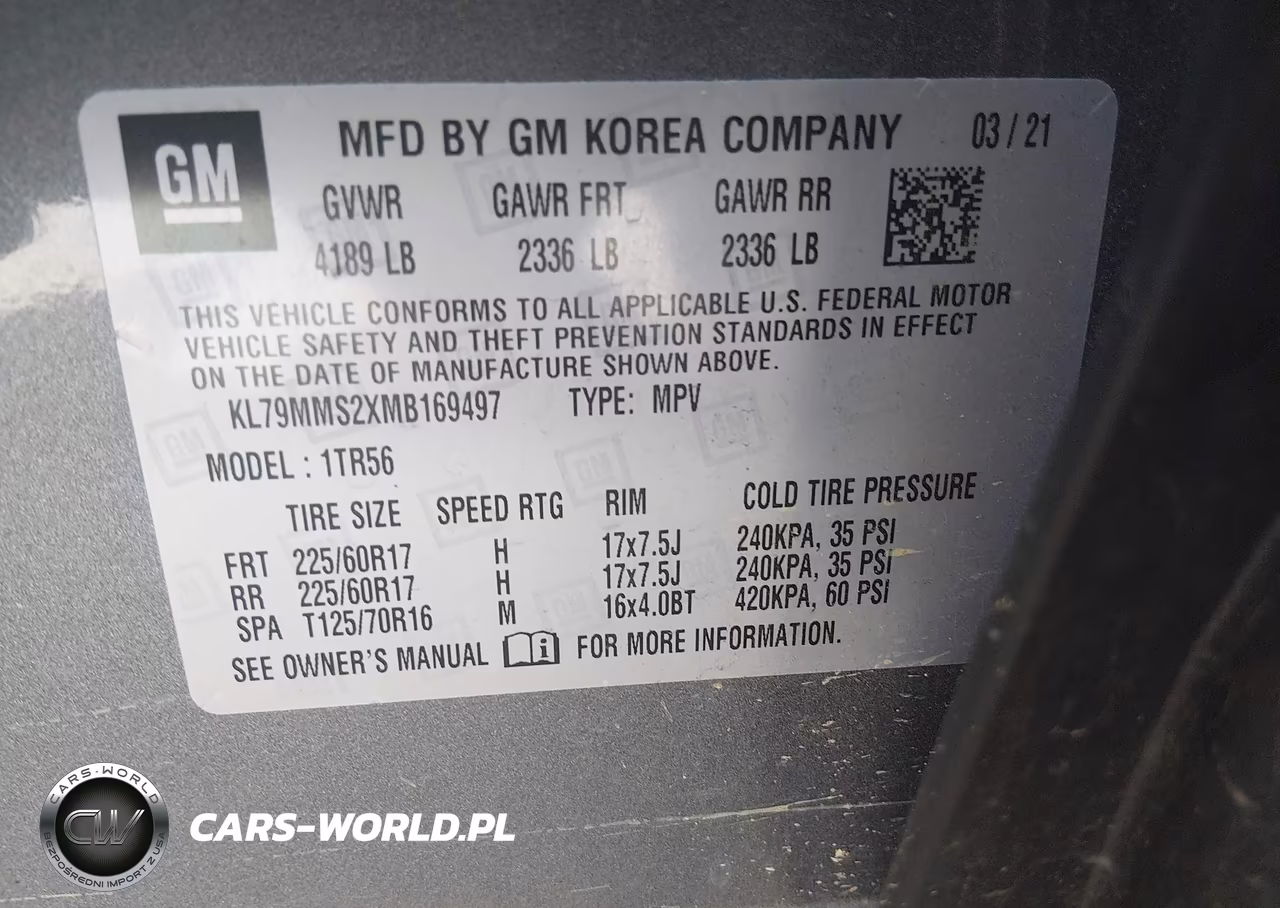 2021 Chevrolet Trailblazer Fwd Ls VIN:KL79MMS2XMB169497 - 9