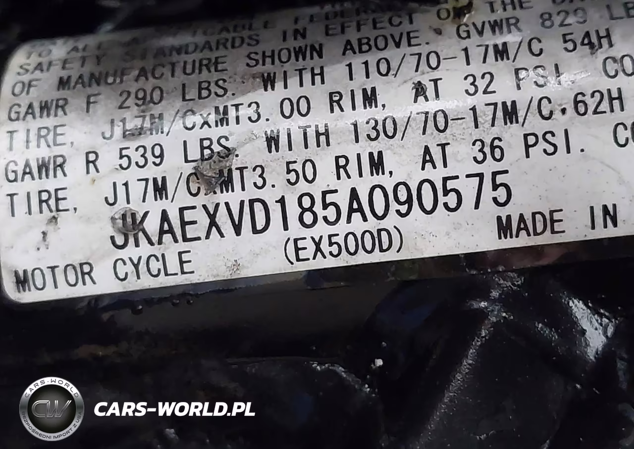 2005 Kawasaki Ex500 D VIN:JKAEXVD185A090575 - 10