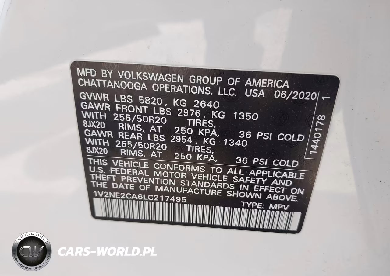2020 Volkswagen Atlas Cross Sport 3.6L V6 Sel Premium VIN:1V2NE2CA6LC217495 - 9