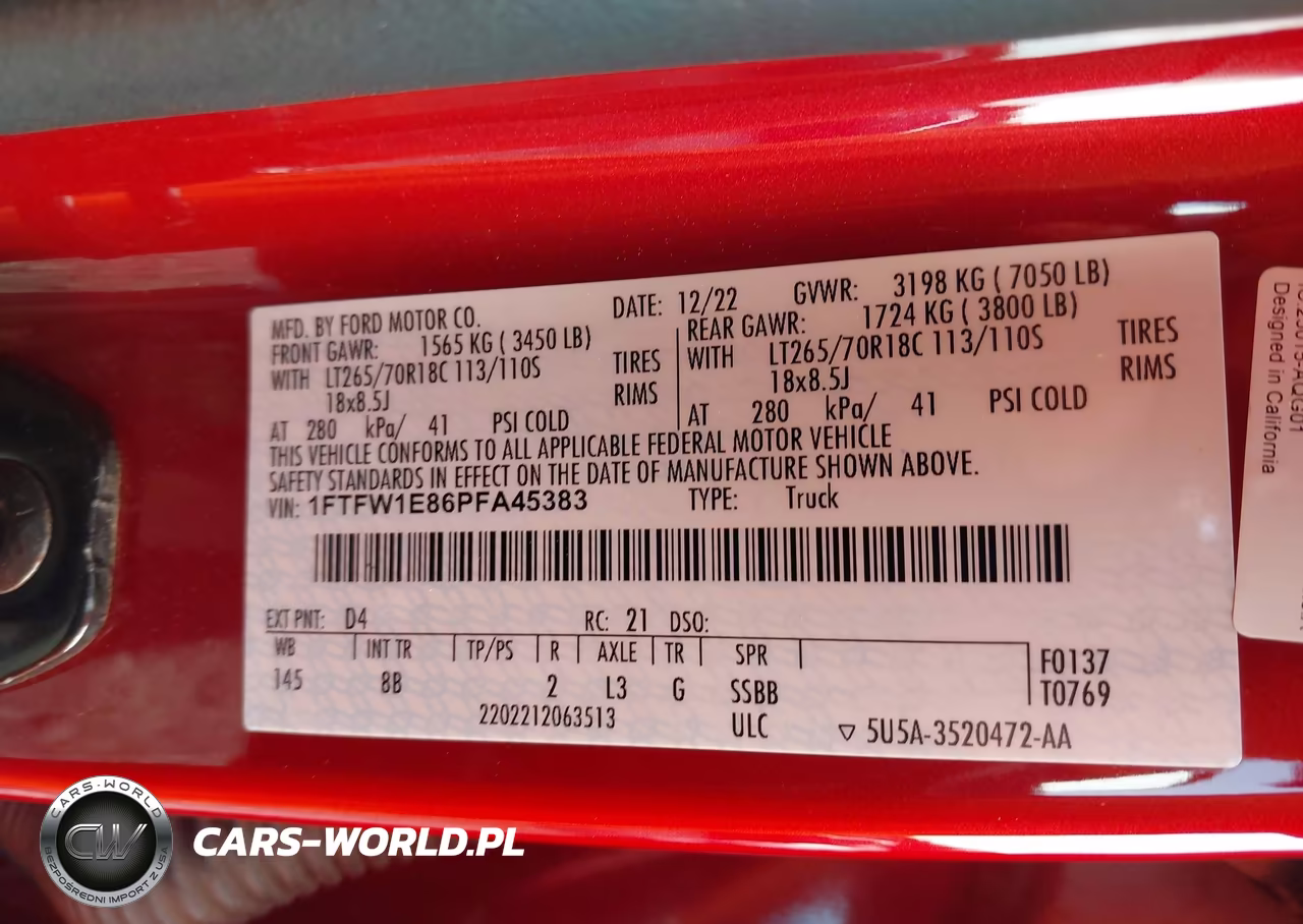 2023 Ford F-150 Xl VIN:1FTFW1E86PFA45383 - 9