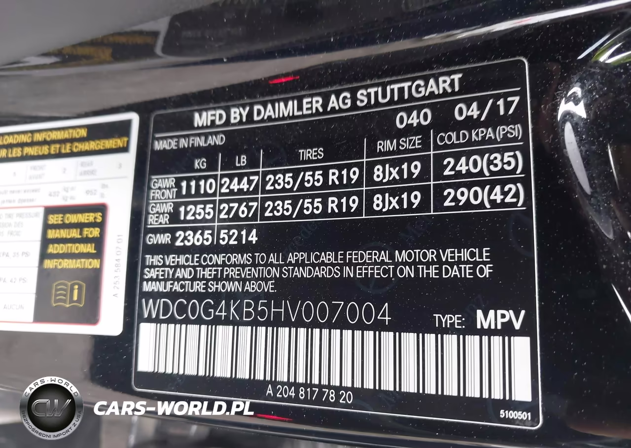 2017 Mercedes-Benz Glc 300 4Matic VIN:WDC0G4KB5HV007004 - 9