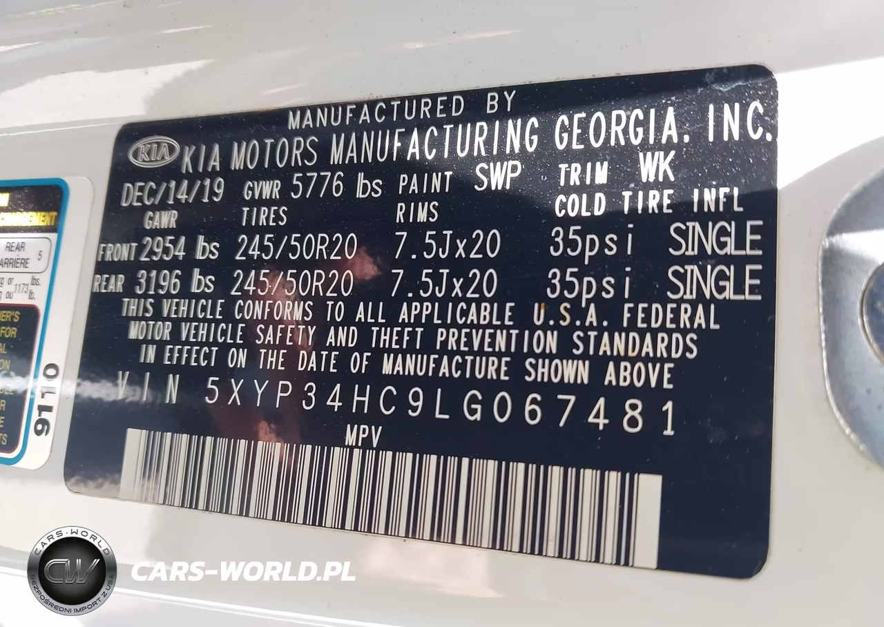 2020 Kia Telluride Ex VIN:5XYP34HC9LG067481 - 9
