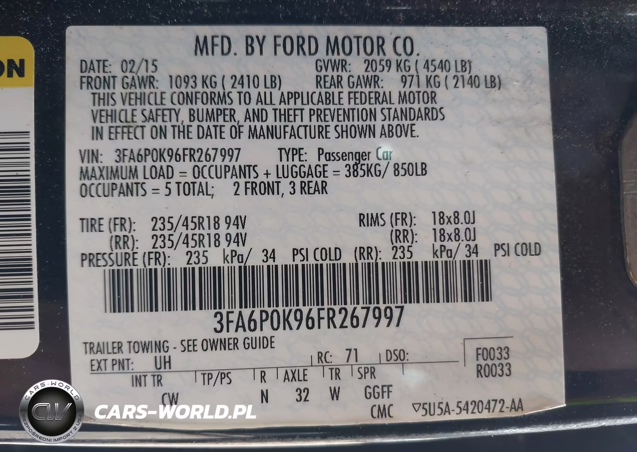 2015 Ford Fusion Titanium VIN:3FA6P0K96FR267997 - 9