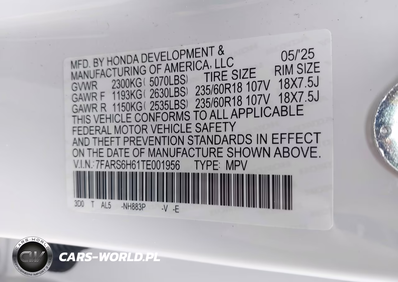 2026 Honda Cr-V Hybrid Awd Trailsport VIN:7FARS6H61TE001956 - 9