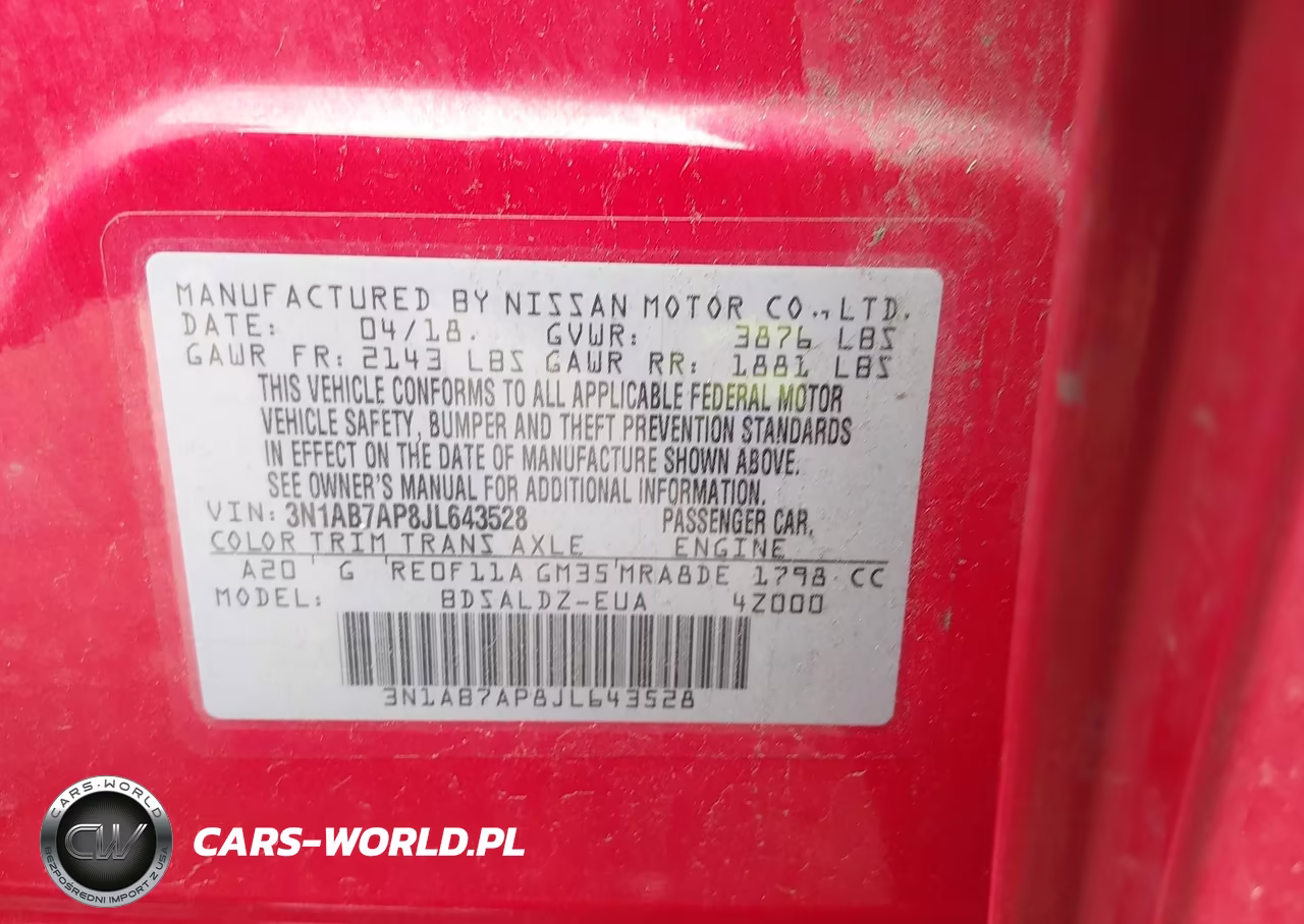 2018 Nissan Sentra Sv VIN:3N1AB7AP8JL643528 - 9
