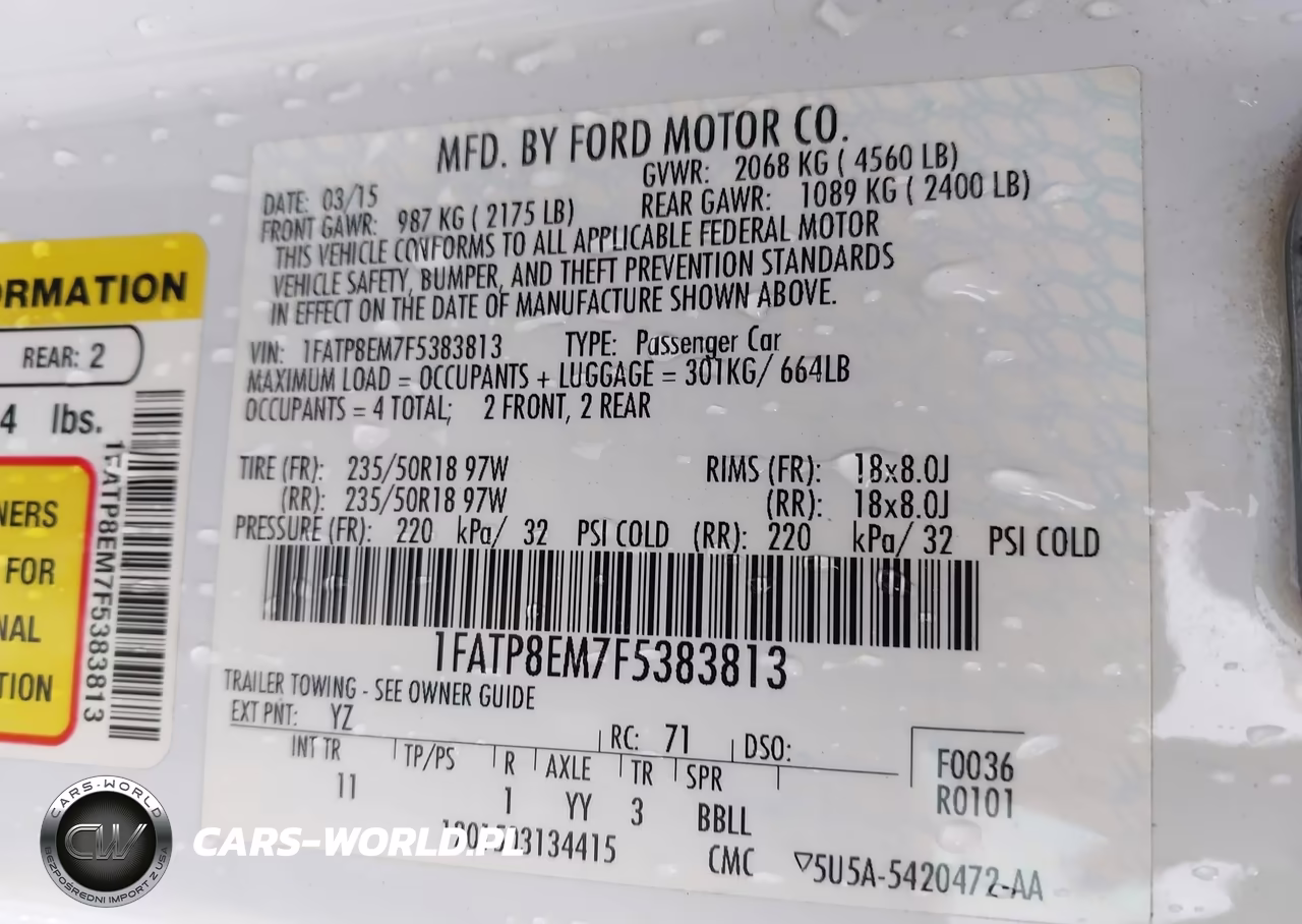 2015 Ford Mustang V6 VIN:1FATP8EM7F5383813 - 9