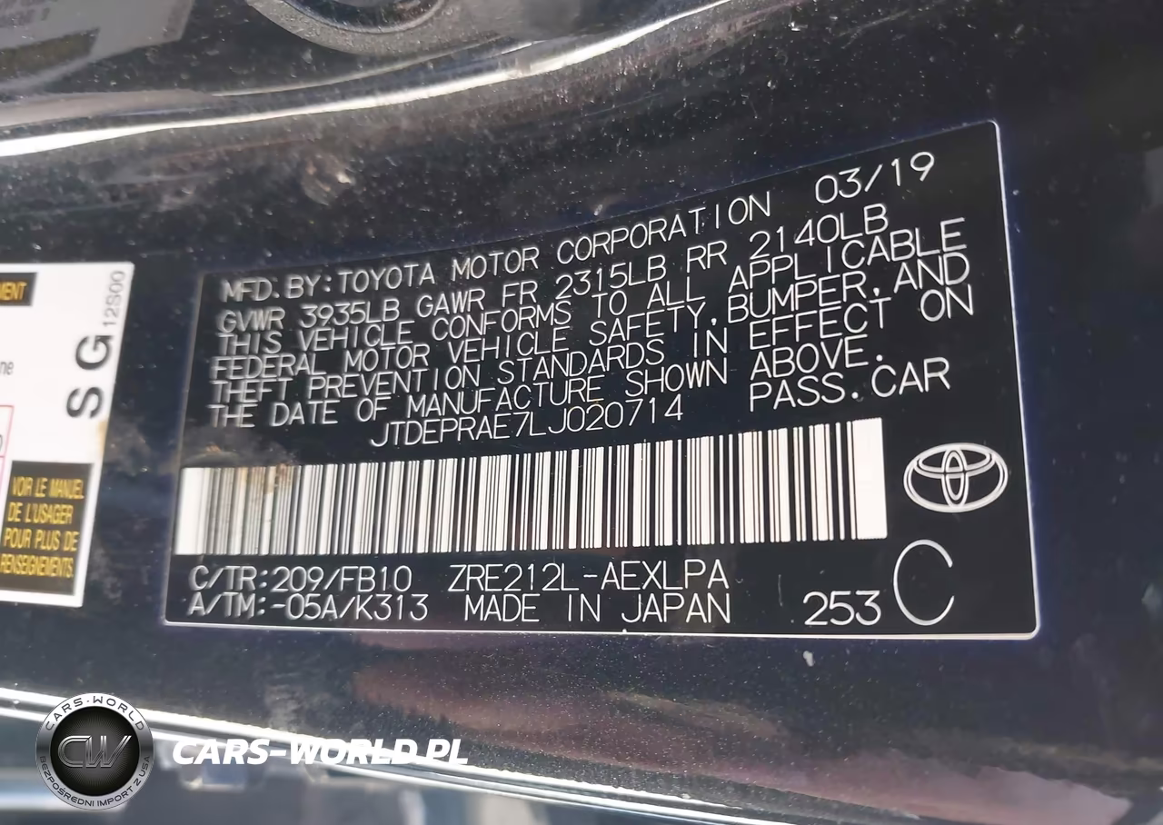 2020 Toyota Corolla Le VIN:JTDEPRAE7LJ020714 - 9
