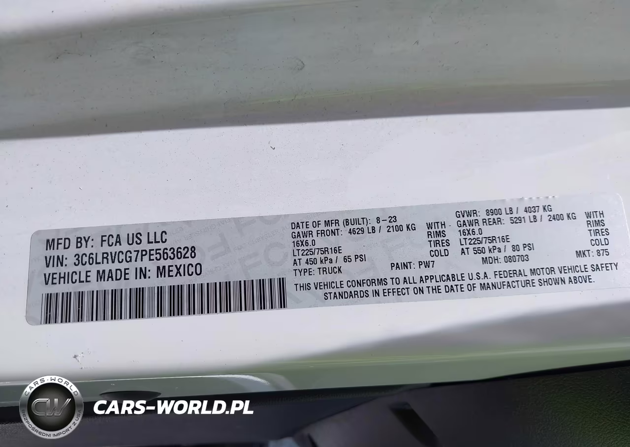 2023 Ram Promaster 2500 High Roof 136 Wb VIN:3C6LRVCG7PE563628 - 9