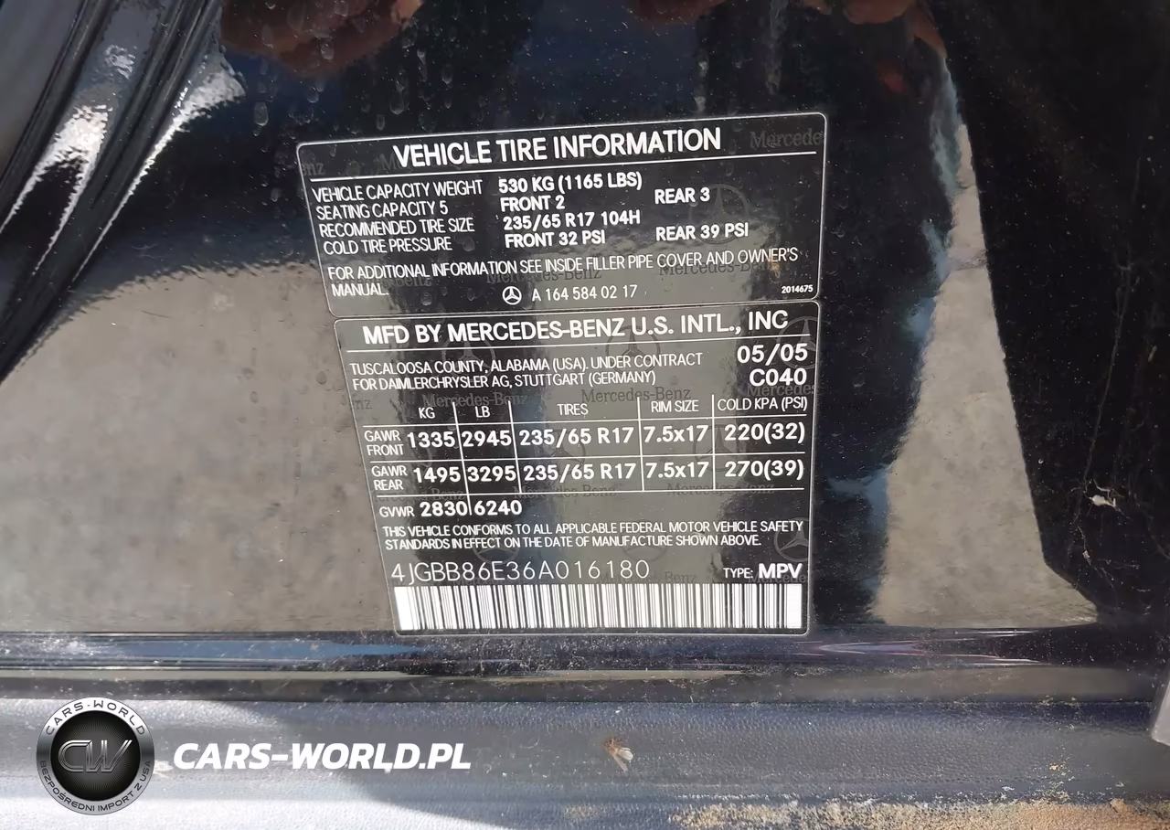 2006 Mercedes-Benz Ml 350 4Matic VIN:4JGBB86E36A016180 - 9