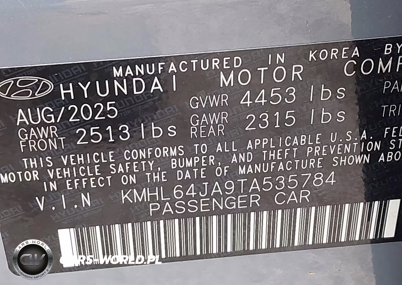 2026 Hyundai Sonata Sel Sport VIN:KMHL64JA9TA535784 - 9