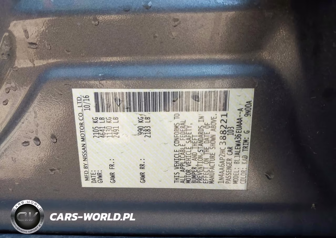 2017 Nissan Maxima 3.5 Sl VIN:1N4AA6AP2HC388221 - 9