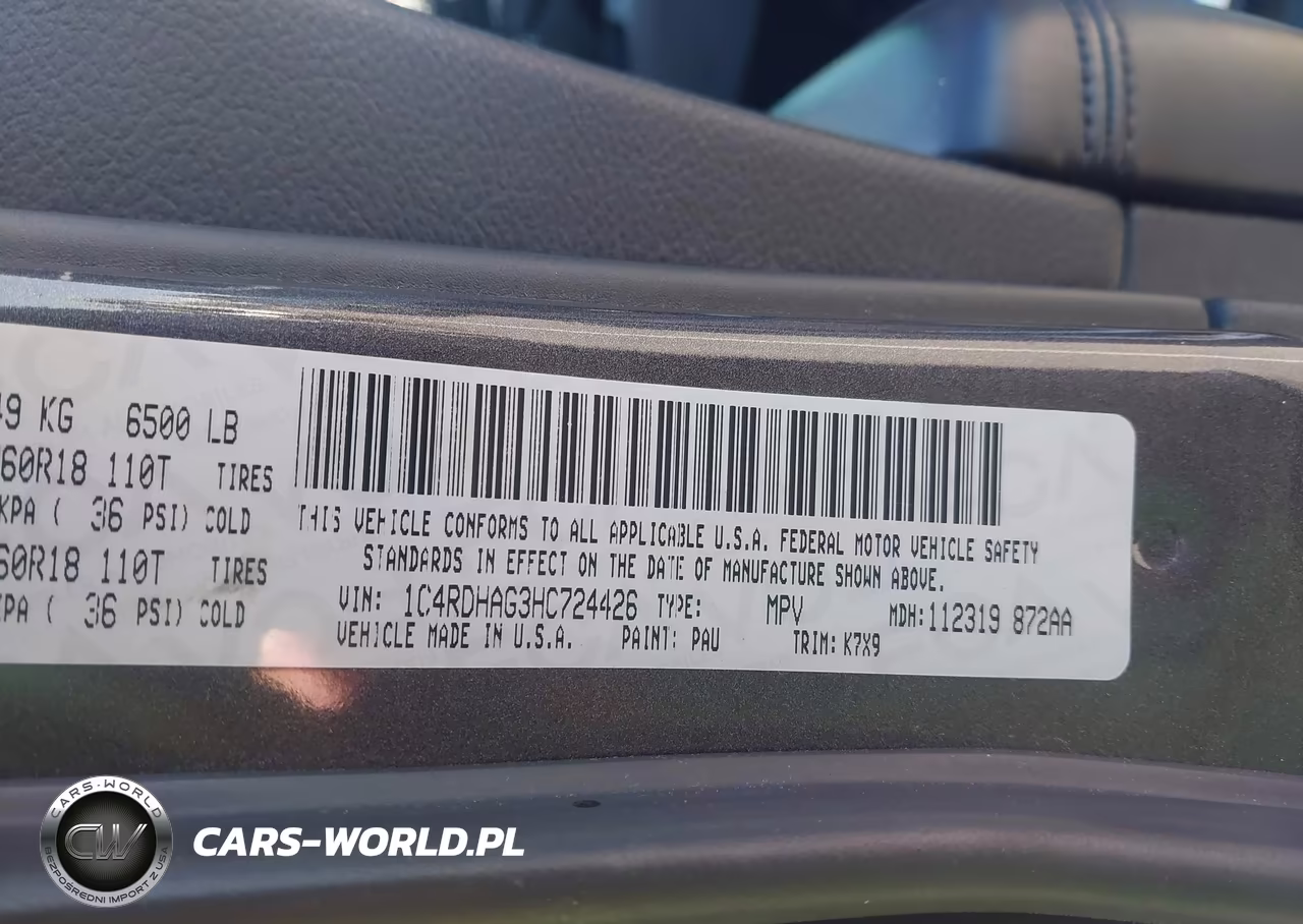 2017 Dodge Durango Sxt Rwd VIN:1C4RDHAG3HC724426 - 9