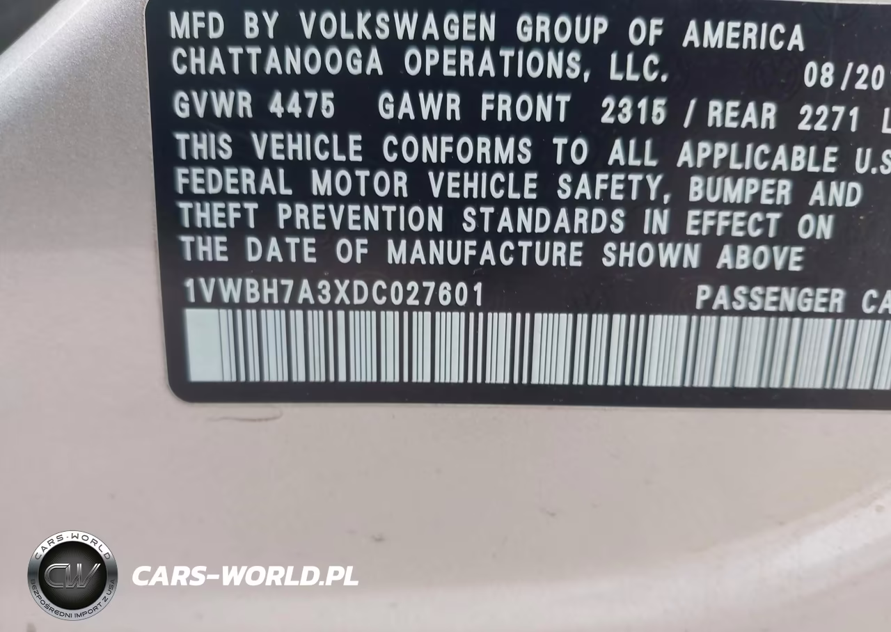 2013 Volkswagen Passat 2.5L Se VIN:1VWBH7A3XDC027601 - 9
