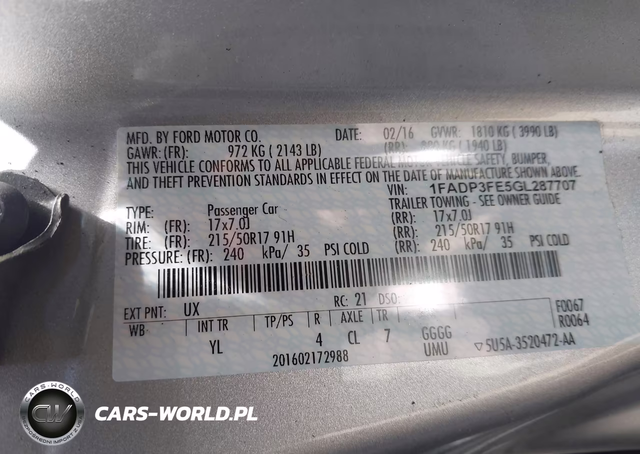 2016 Ford Focus Se VIN:1FADP3FE5GL287707 - 9