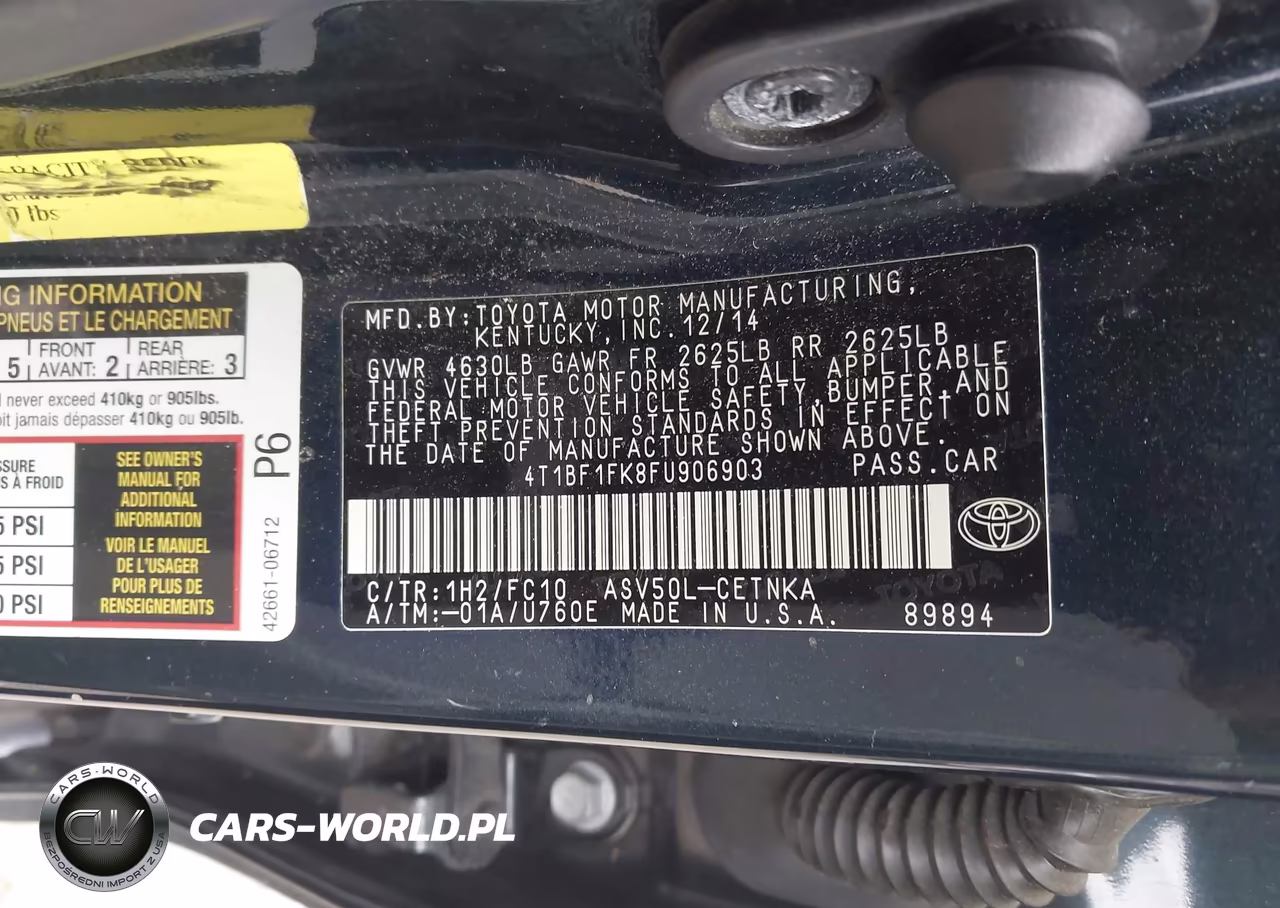 2015 Toyota Camry Le VIN:4T1BF1FK8FU906903 - 9