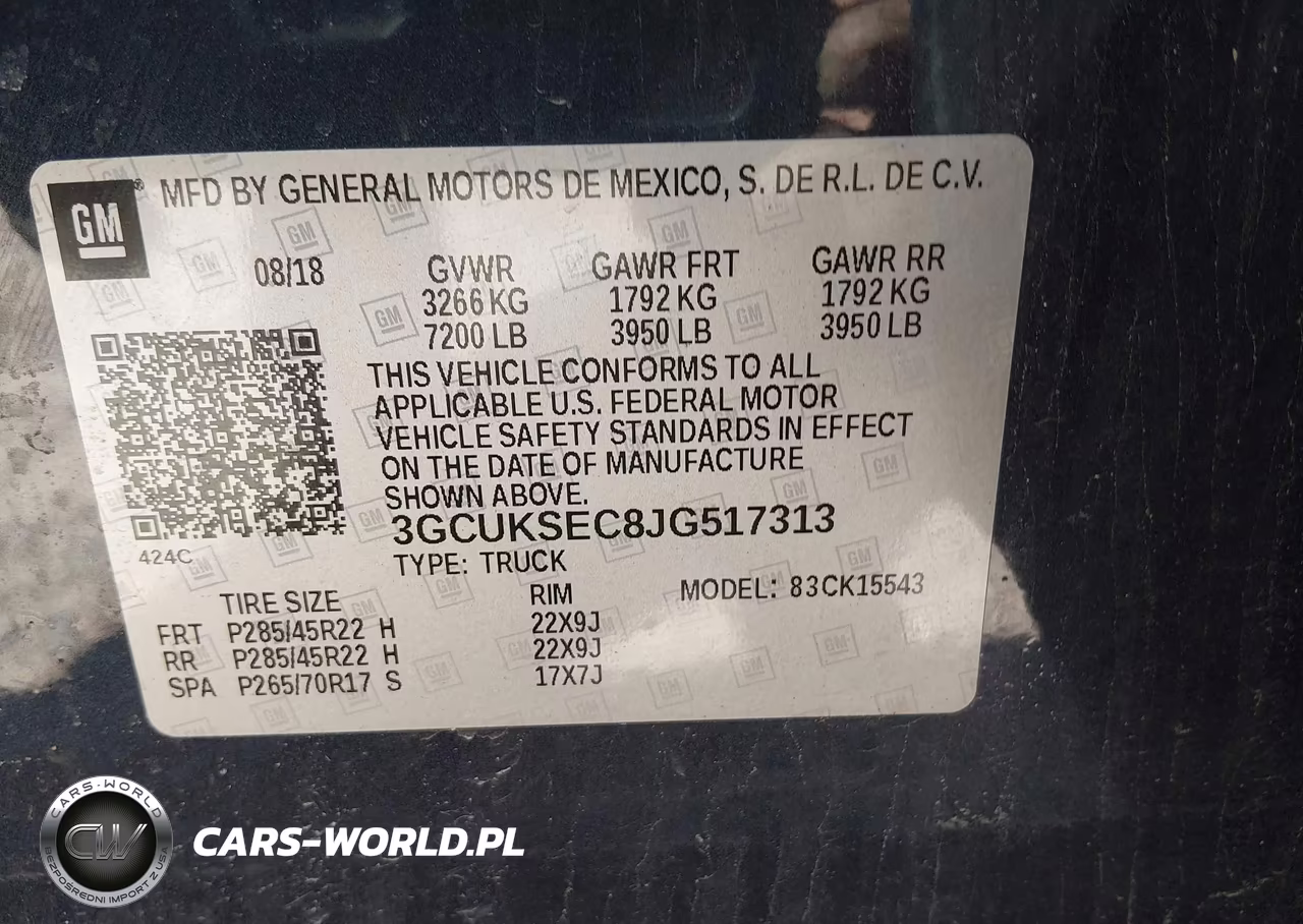 2018 Chevrolet Silverado 1500 2Lz VIN:3GCUKSEC8JG517313 - 9