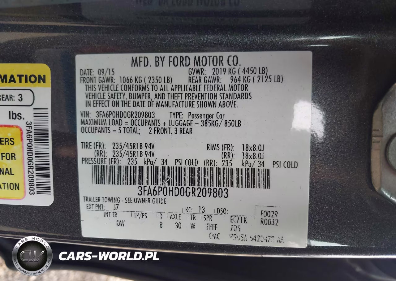 2016 Ford Fusion Se VIN:3FA6P0HD0GR209803 - 9