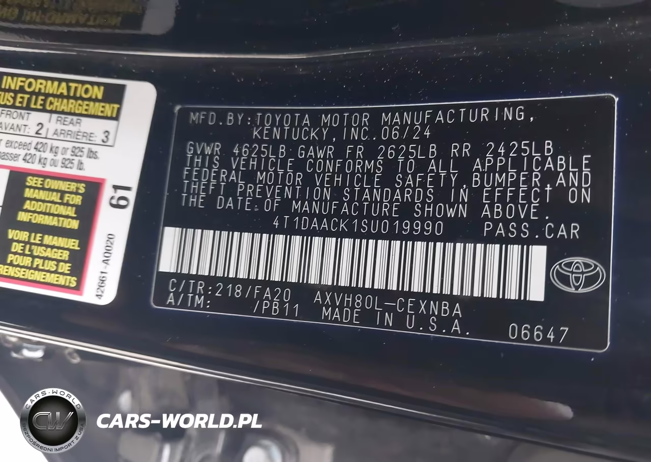 2025 Toyota Camry Le VIN:4T1DAACK1SU019990 - 9