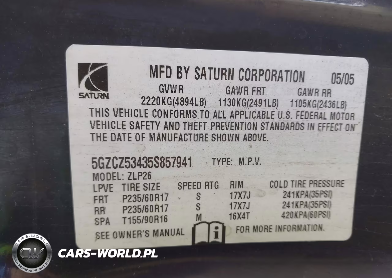2005 Saturn Vue V6 VIN:5GZCZ53435S857941 - 9