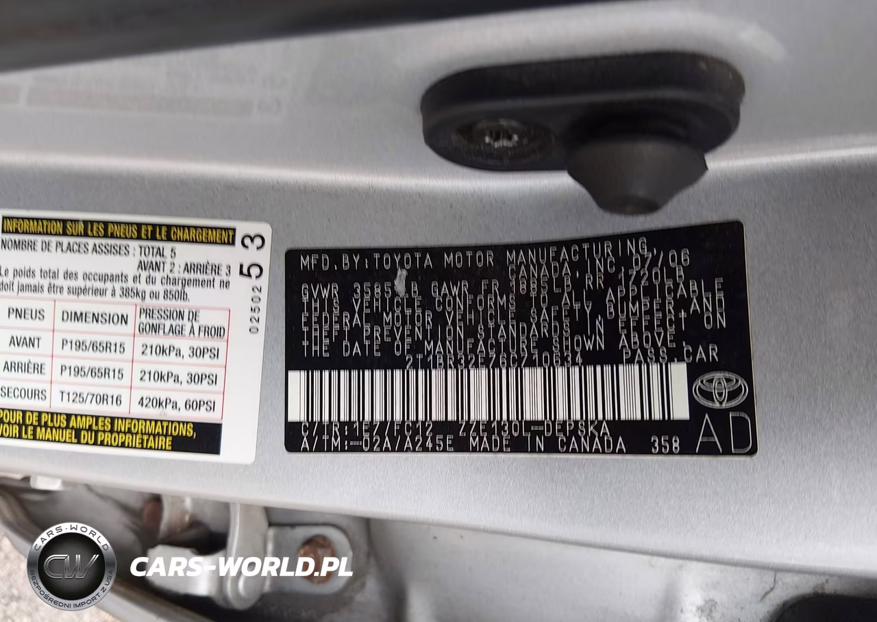 2006 Toyota Corolla S VIN:2T1BR32E76C710634 - 9