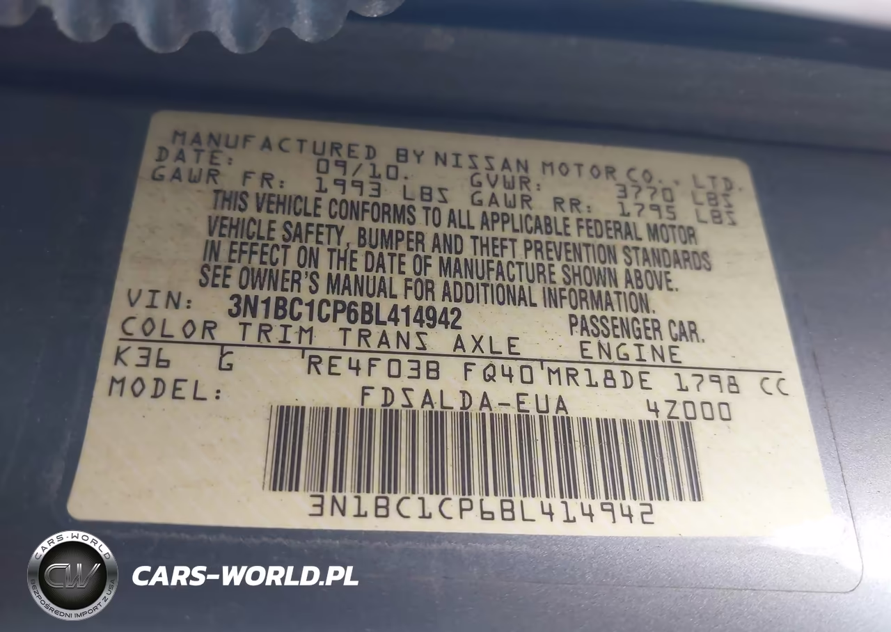 2011 Nissan Versa 1.8S VIN:3N1BC1CP6BL414942 - 9