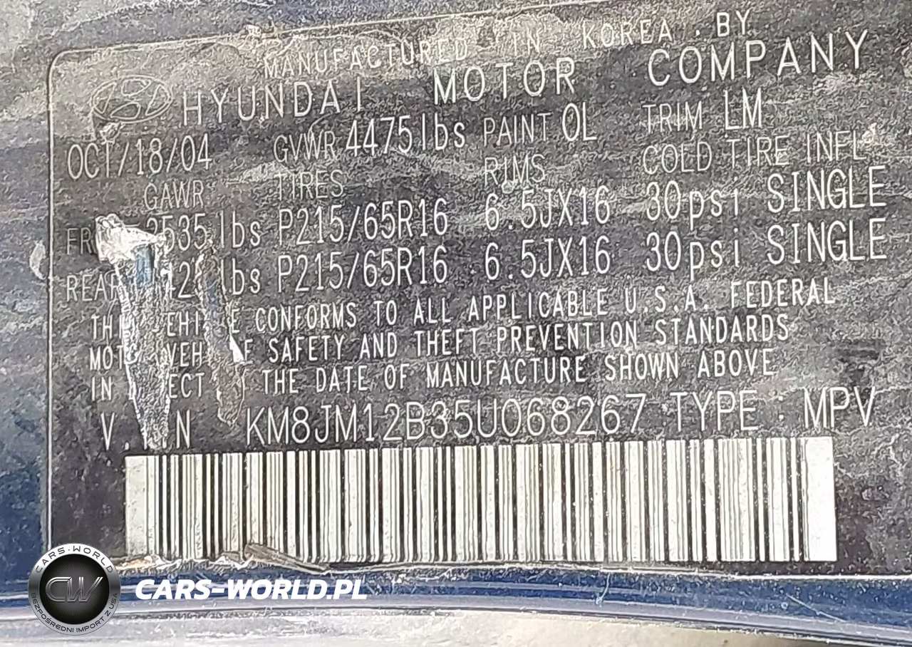2005 Hyundai Tucson Gl VIN:KM8JM12B35U068267 - 9