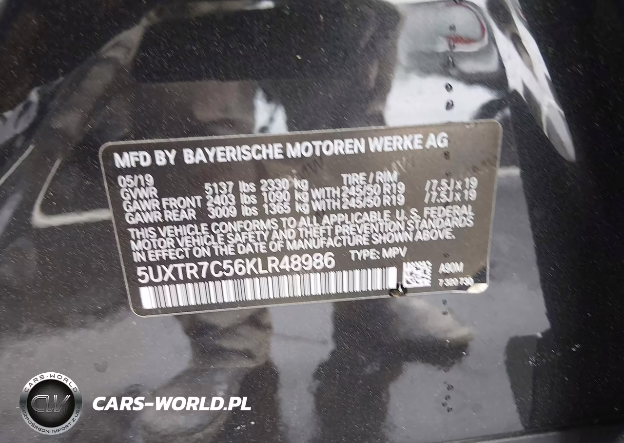 2019 BMW X3 Sdrive30I VIN:5UXTR7C56KLR48986 - 9