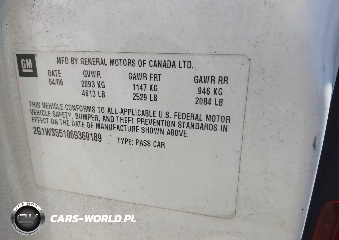 2006 Chevrolet Impala Police VIN:2G1WS551069369189 - 9