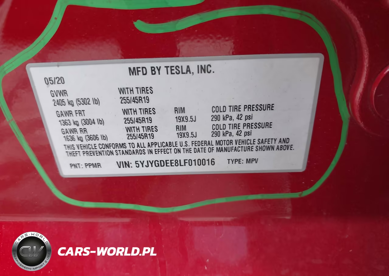 2020 Tesla Model Y Long Range Dual Motor All-Wheel Drive VIN:5YJYGDEE8LF010016 - 9