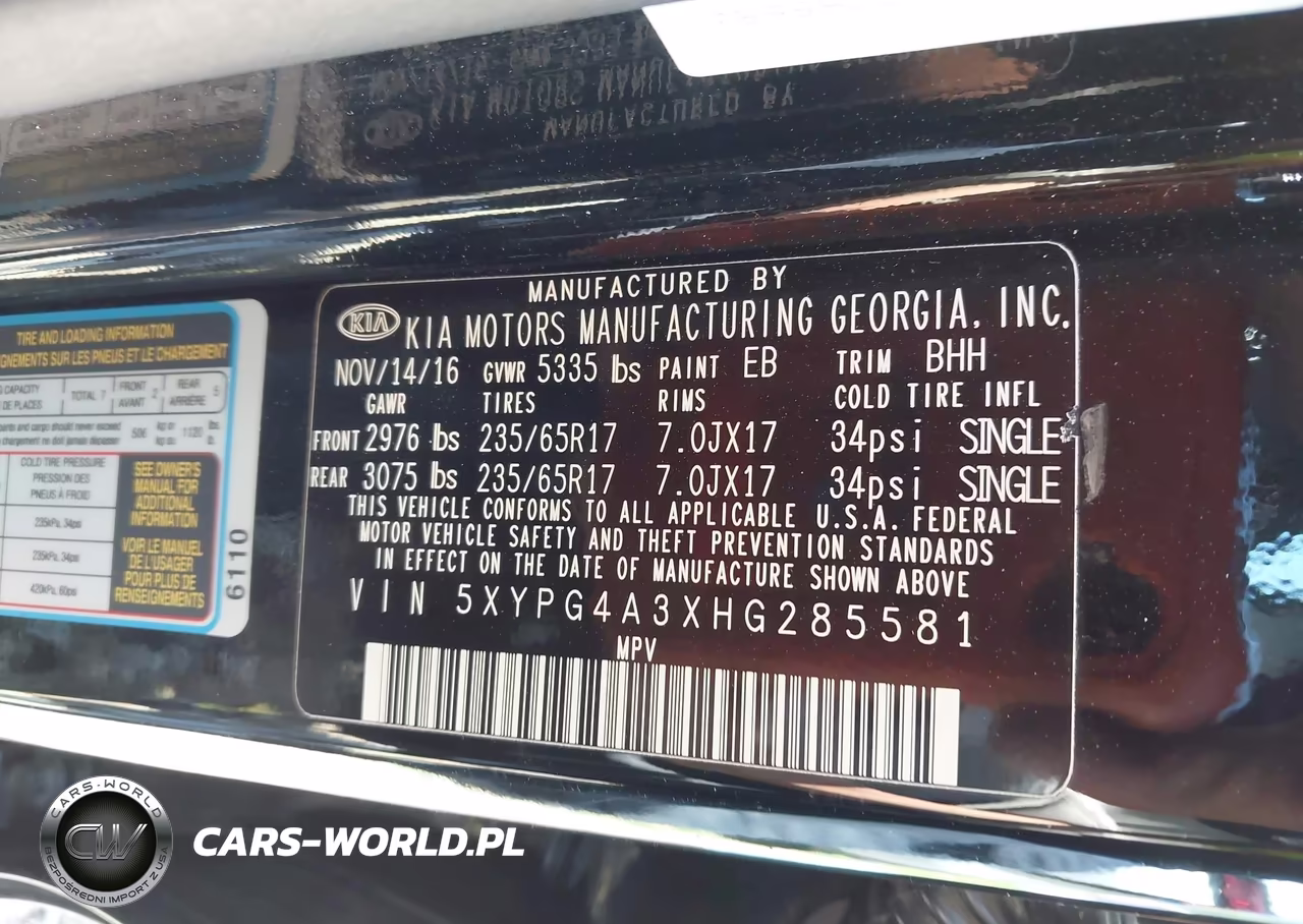 2017 Kia Sorento 2.4L Lx VIN:5XYPG4A3XHG285581 - 9